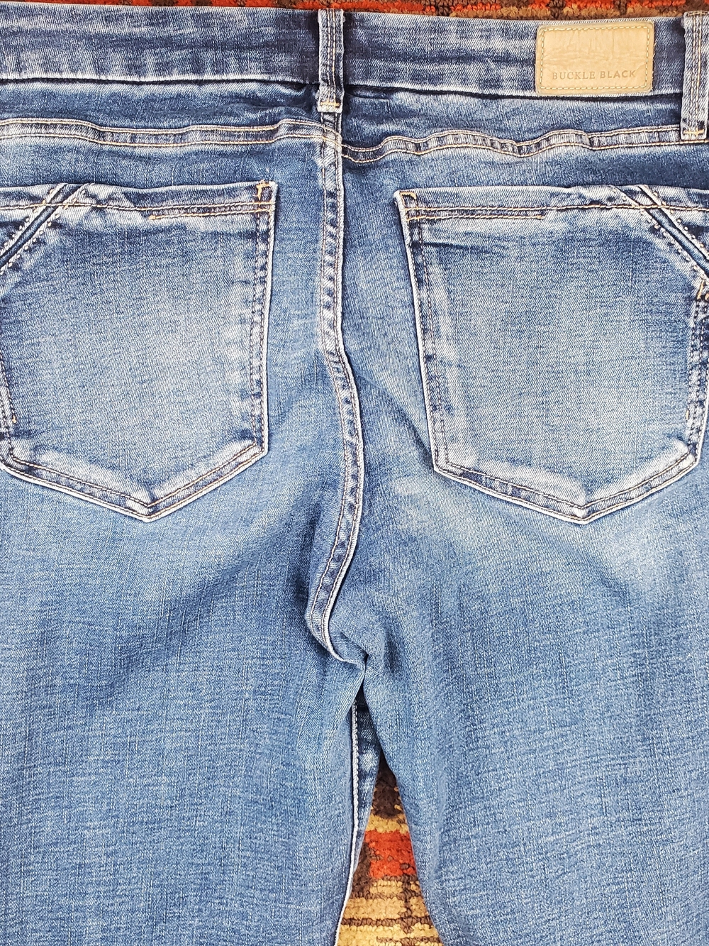 Buckle Black Fit No. 53 Straight Jeans Women's 31x32 Blue Stretch - Picture 11 of 13